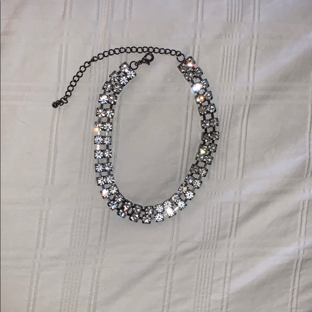 Double Rhinestone Choker - Picture 2 of 2